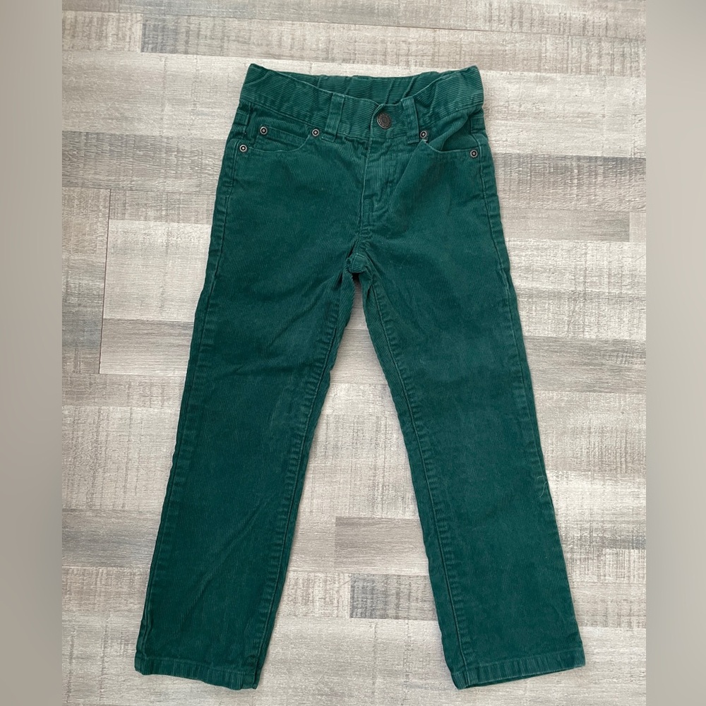 Janie and Jack Forest Green Corduroy Pants